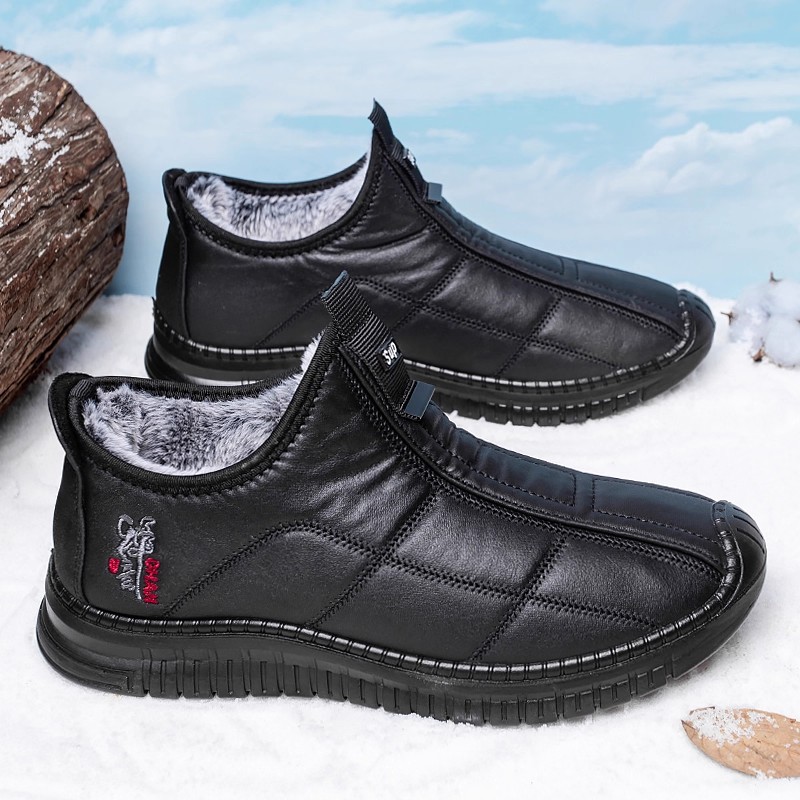老北京布鞋冬季棉皮鞋
