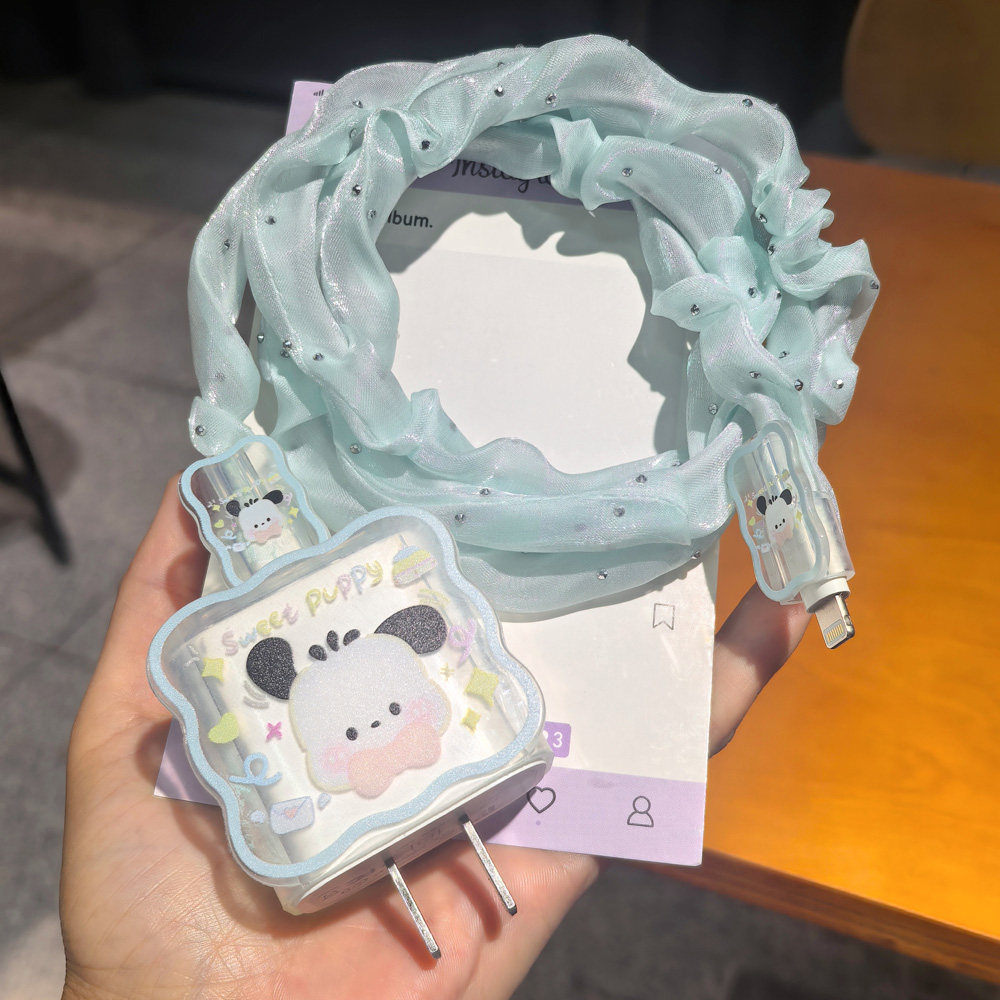 可爱小狗硅胶充电器保护套防摔