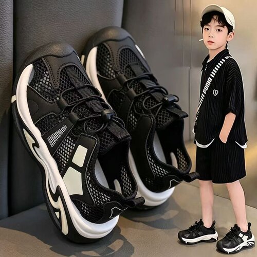 乔舟童鞋2026夏季新款儿童凉鞋包头男童沙滩凉拖鞋男孩镂空透气网