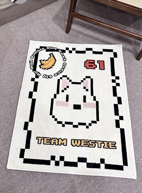 BubbleBlue邮局马赛克邮票家用家居地毯原创几何西高地周边儿童