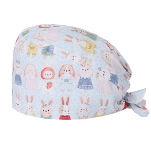 蜜茹曼手术帽女纯棉手术室专用帽护士小花帽口腔医生工作帽化疗帽