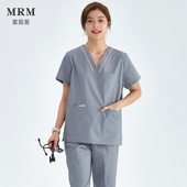 蜜茹曼洗手衣女短袖 手术室护士服隔离衣医生刷手服牙科工作服套装