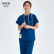 蜜茹曼洗手衣女短袖 隔离服男 护士服圆领手术室工作服医生分体套装