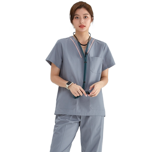蜜茹曼洗手衣女短袖手术室护士服隔离衣医生刷手服牙科工作服套装