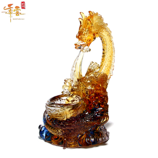 寓意好龙的摆件中国龙琉璃工艺品高档招财生意兴隆开业送礼装饰品