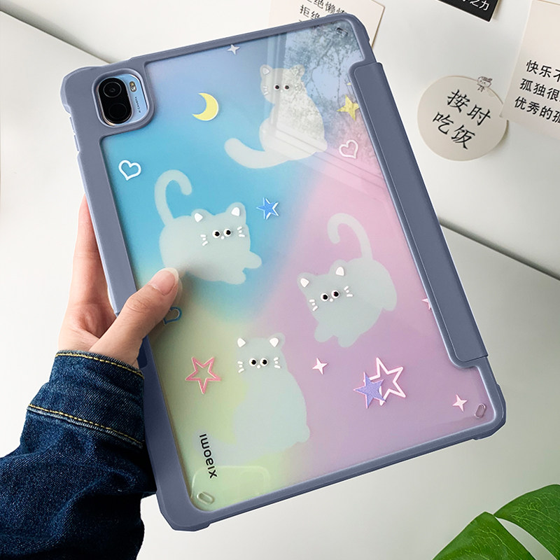 适用于小米mipad6全包边保护套亚克力防弯摔磁吸5pro小米平板电脑11英寸软硅胶带笔槽三折叠透明轻薄硬卡通壳高性价比高么？