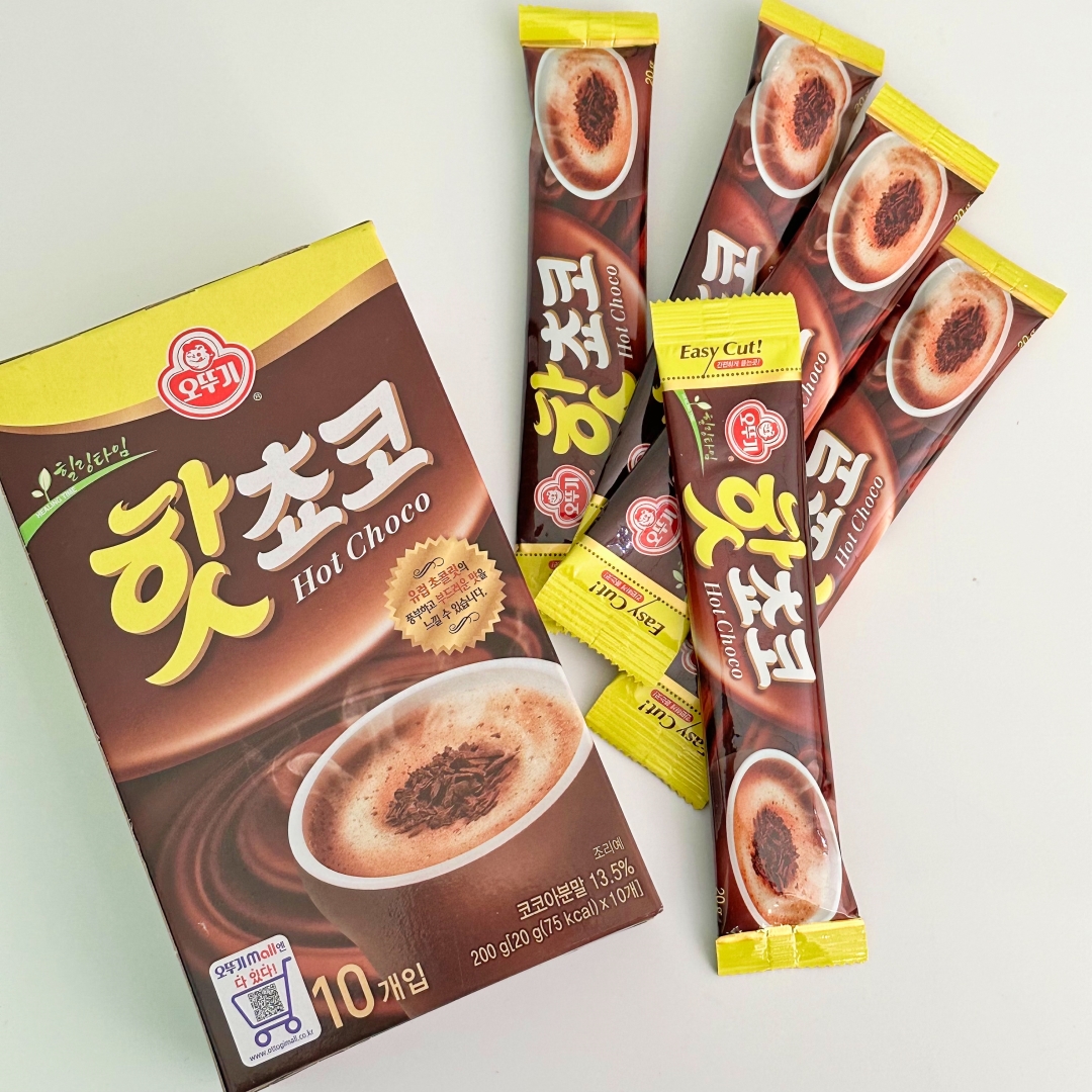 韩国进口不倒翁巧克力风味固体饮料可可粉冲饮条装