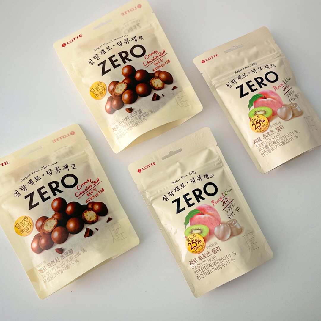 Sugarfree!韩国进口乐天ZERO零糖综合水果味软糖/巧克力球麦丽素