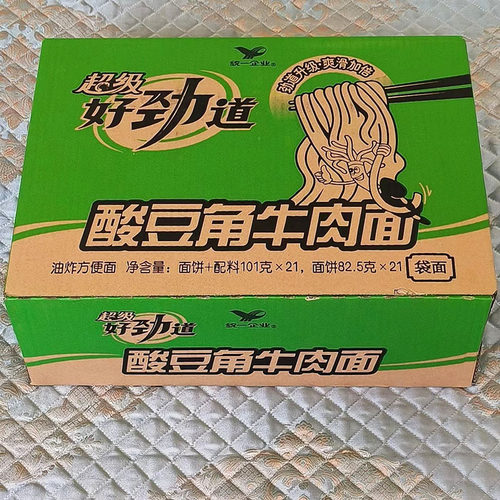 统一方便面酸豆角牛肉面袋装泡面