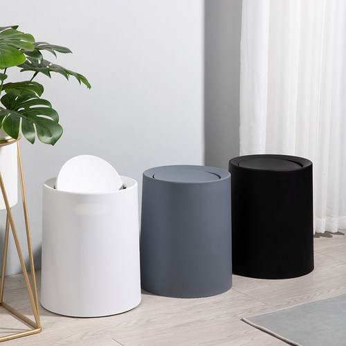 套盖无盖圆型12升大号垃圾桶