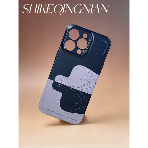 Close To 苹果13手机壳新款2024女高级感16pro适用iphone15plus抽象艺术ins孤独14promax独特小众设计师款12p