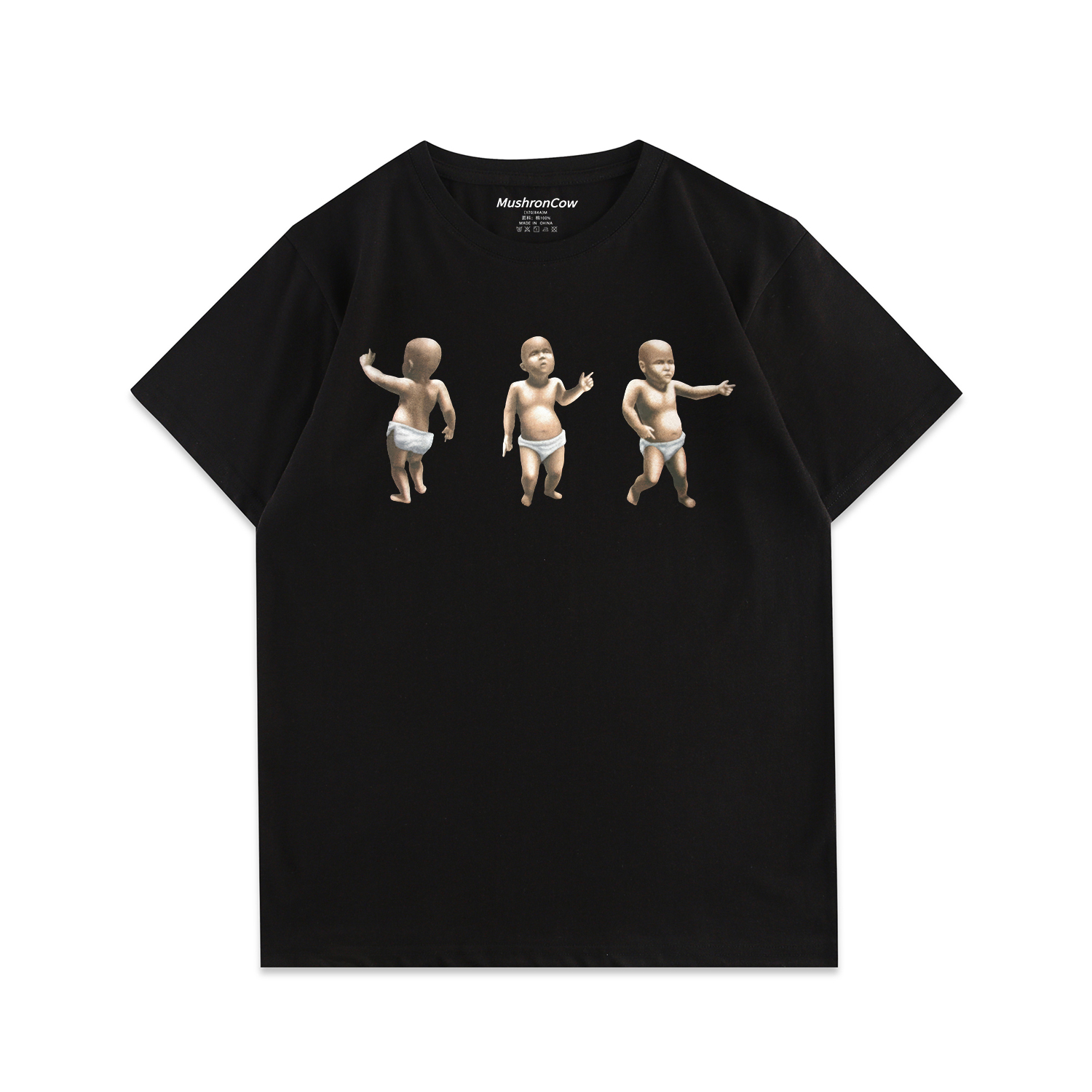 品牌短袖文艺合适印花百搭