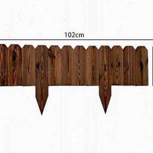 爆围墙栏杆装饰庭院栅栏e绿化草坪化2021围栏实木防腐碳木弧形1