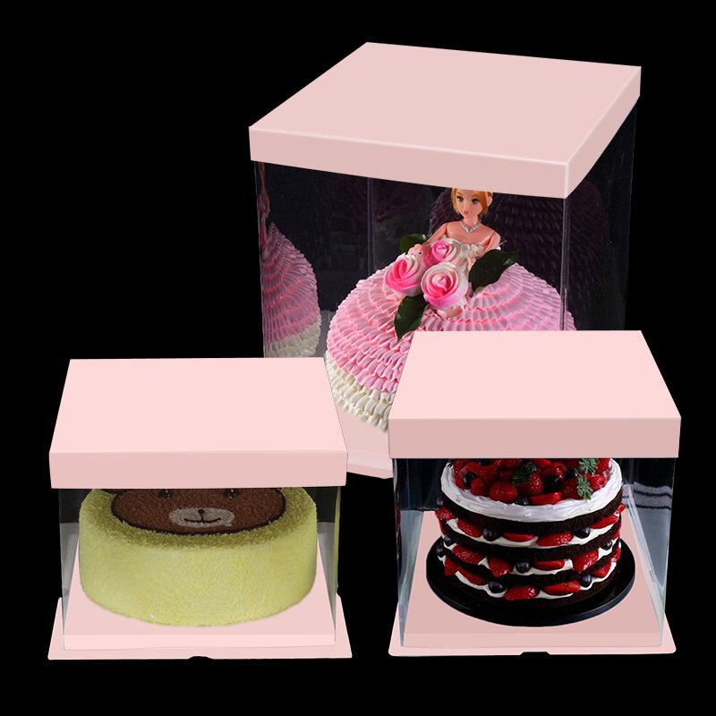 transparent birthday cake box packing box 4-inch 4-inch 6
