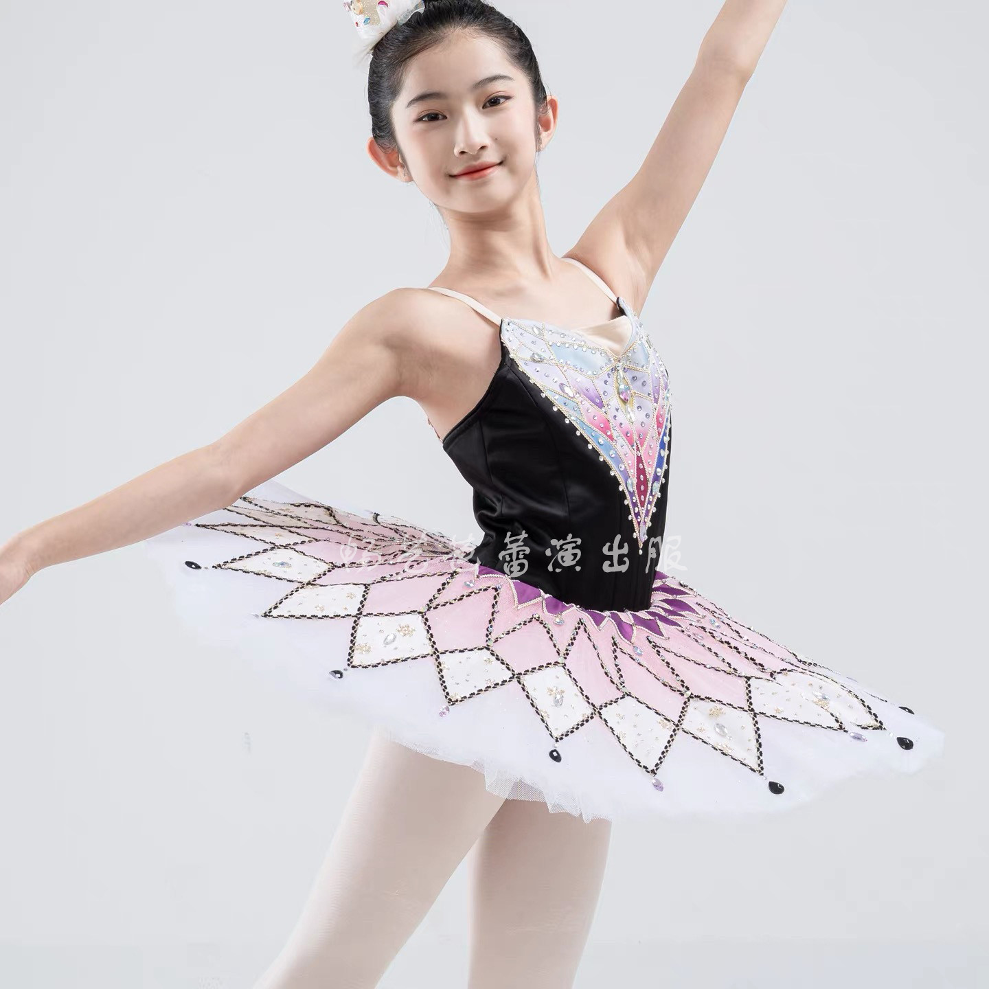 儿童专业芭蕾舞裙女童变奏蓬蓬纱TUTU裙百万小丑演出表演服