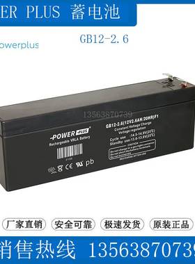 POWERPLUS蓄电池 GB12-2.6(12V20AH/2.6HR)F3 监控/船舶/医疗设备
