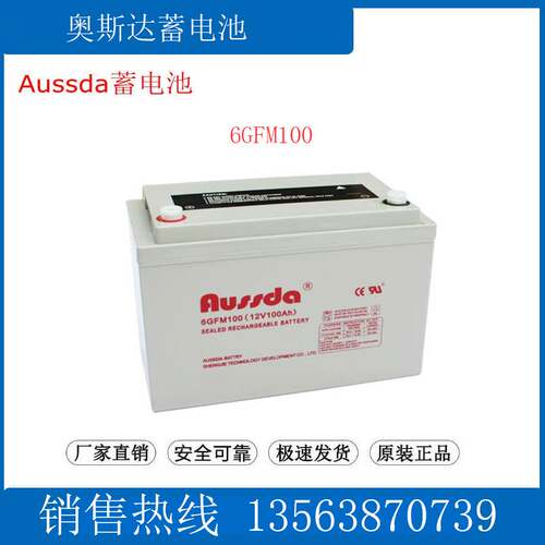 奥斯达蓄电池12V100AH 6GFM100 通讯/直流屏UPS电源机房后备电瓶