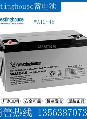 WESTINGHOUSE蓄电池12V65AH 照明/UPS电源应急/监控/通讯 WA12-65