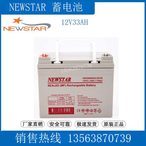 NEWSTAR蓄电池12V33AH(33-3312)电瓶 医疗仪器/进口设备/应急备用