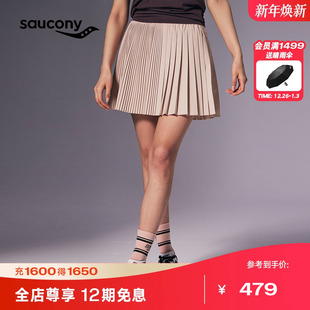 Saucony索康尼NATHAN 休闲短裙女 BELL运动半身裙春夏百褶裙夏季