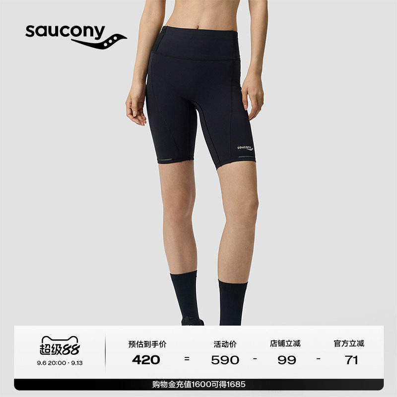 Saucony索康尼新品女子2026春夏跑步训练系列紧身短裤