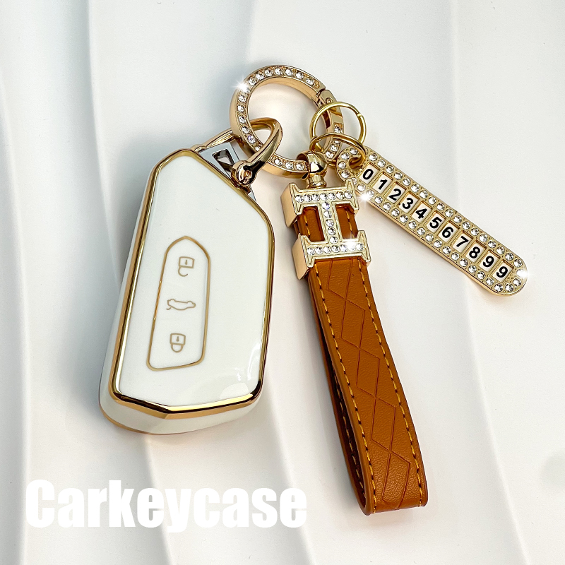 大众凌渡L车钥匙套CC高尔夫8途昂x ID3 ID4 ID6揽境探岳揽巡包扣