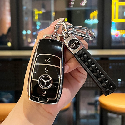 奔驰e300l钥匙套c260l包c200l扣a200l壳gle级glc300l车gla200s400