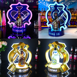 酒吧发光酒座创意黑桃a底座ktv夜店红酒洋酒XO出酒展示酒架酒具