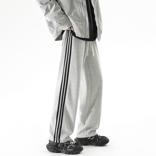 City Hipster 直筒裤男秋季2025年新款卫裤重磅340克宽松休闲长裤