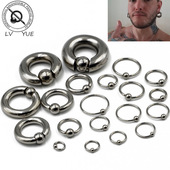 旅悦欧美钛钢316L乳环PA环BCR夹球 耳钉鼻钉鼻环多用环穿刺饰品