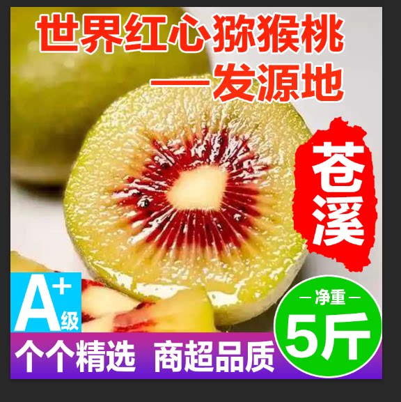 四川广元苍溪红心猕猴桃 奇异果新鲜包邮5 10大果特大果礼盒弥泥