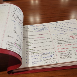 A4 B5横式软皮面活页笔记本 可拆卸记事本大号加厚手帐本 5mm方格