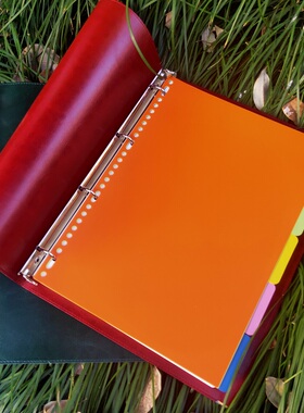 【80张容量 特大尺寸】4孔A4可拆卸软皮面活页本5mm方格格子本5r高效笔记本学生错题本教师备课本空白大本子