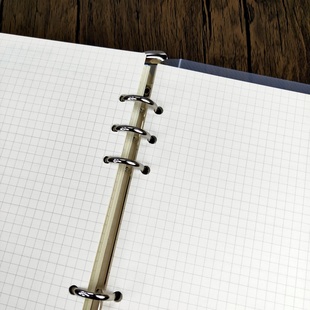 5mm万用方格本网格本 6孔A5可拆卸活页本思维导图笔记本可平摊高颜值加厚商务办公硬壳软壳ins风手账本记事本