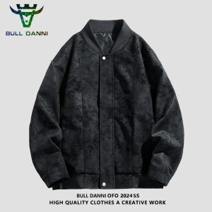 BULL DANNI/公牛丹尼美式复古皮衣男女百搭宽松情侣工装pu皮外套