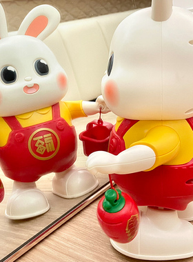 电动会跳舞小福兔婴儿玩具儿童抬头练习训练宝宝0-1岁新生