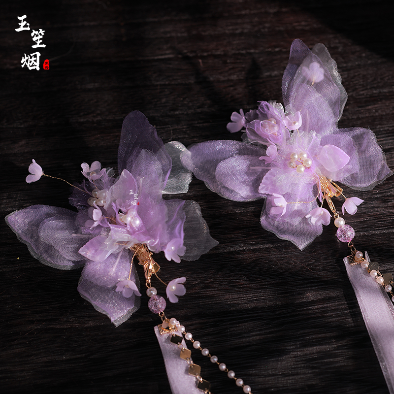 玉笙烟原创首饰古风梦蝴蝶发夹