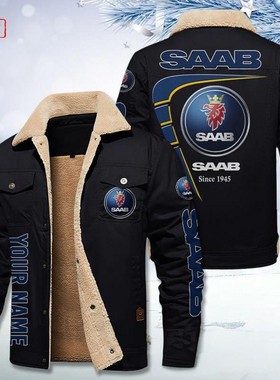 汽车logo外套男士加绒立领夹克冬季保暖棉服SBBA汽车车队服工作服