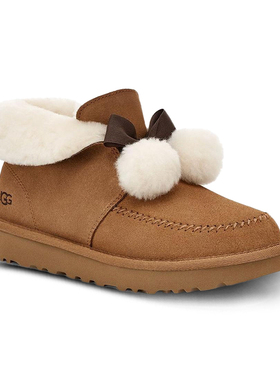 UGG女KALLEN II二代厚底时尚蝴蝶结可翻折鞋领懒人毛毛鞋1153517