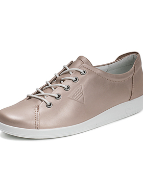 Ecco/爱步女鞋 休闲平底系带百搭单鞋舒适女鞋柔酷2号黑色 206503