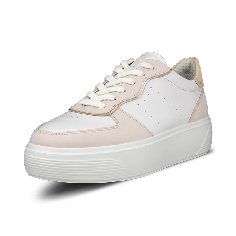 ECCO爱步女鞋舒适百搭小白鞋 厚底休闲板鞋 街头舞台 219613