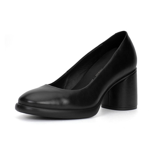 ECCO爱步正装百搭粗跟漆皮鞋