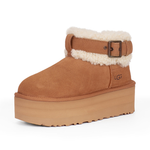 【断码】UGG女款MINI BELT搭扣厚底短筒雪地靴雪地靴1144041