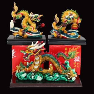 中国风创意龙年十二生肖彩绘龙摆件北京旅游纪念品出国礼品送老外