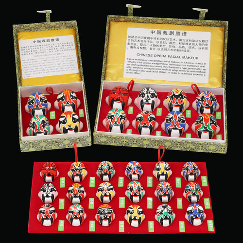 手工泥塑脸谱中国风送老外