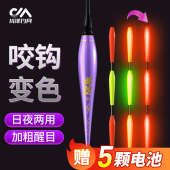 川泽PJ全套钓鱼夜光漂咬钩变色电子漂日夜两用加粗醒目高灵敏浮漂