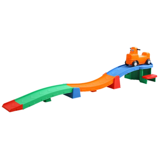 幼儿园三段式滑车儿童益智轨道滑行玩具车感统训练器材过山车家用