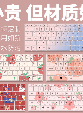 卡通可爱笔记本键盘膜适用联想小新air14华为神舟雷神电脑机械革命保护膜华硕苹果戴尔惠普星小米彩绘防尘罩