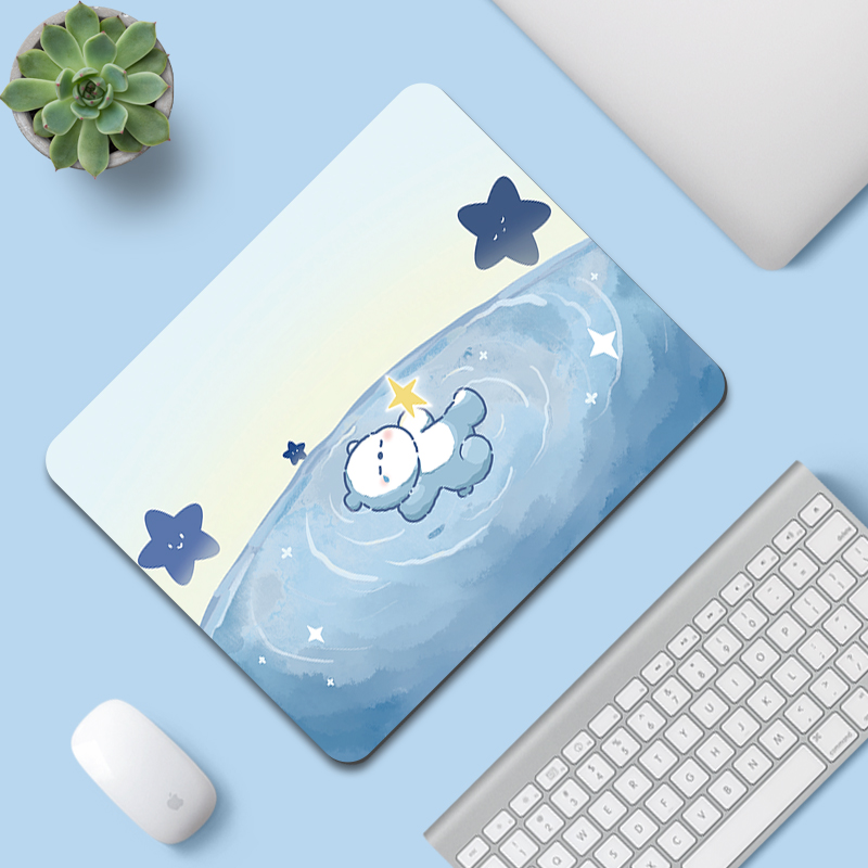创意卡通鼠标垫电脑办公桌面垫女生ins键盘垫定制简约学生书桌垫
