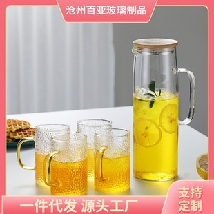 家用凉白开水壶大容量果汁扎壶凉水壶 玻璃冷水壶加厚耐热防爆夏季